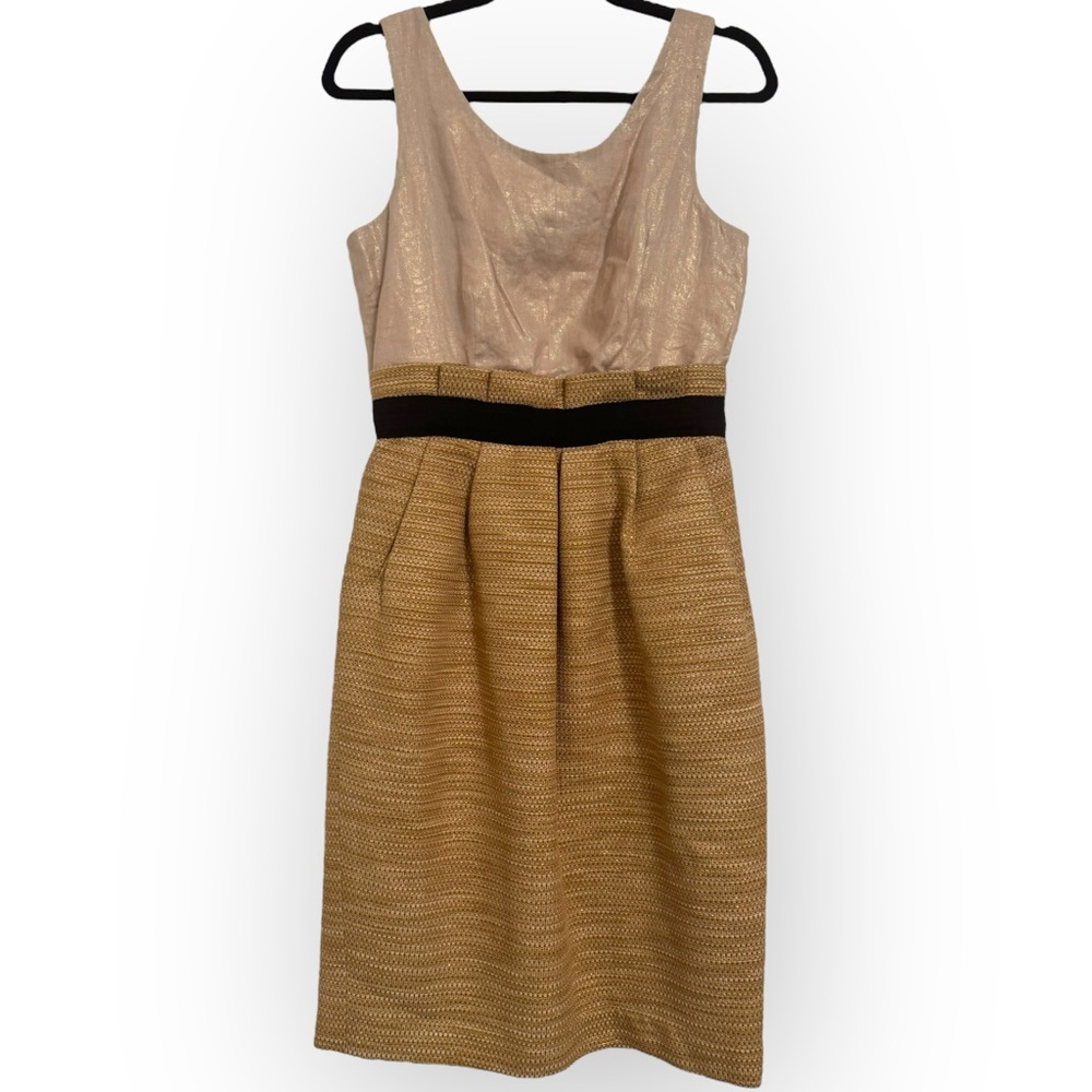 DOLCE & GABBANA Vintage Gold Metallic Dress, Size 44 IT (8 US) - Picture 6 of 16